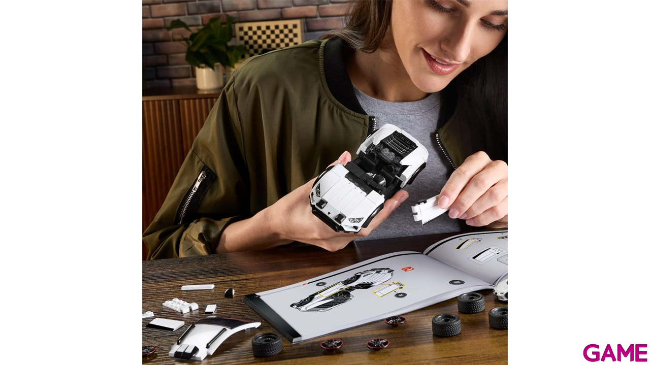 Set de Construccion Hot Wheels Speed Mattel Brick Shop Building Set 1/32 Lamborghini Huracán Sterrato-4