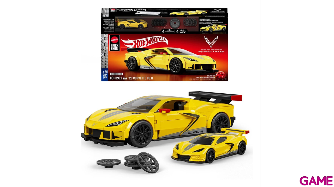 Set de Construccion Hot Wheels Speed Mattel Brick Shop Building Set 1/32 20 Corvette C8.R-0
