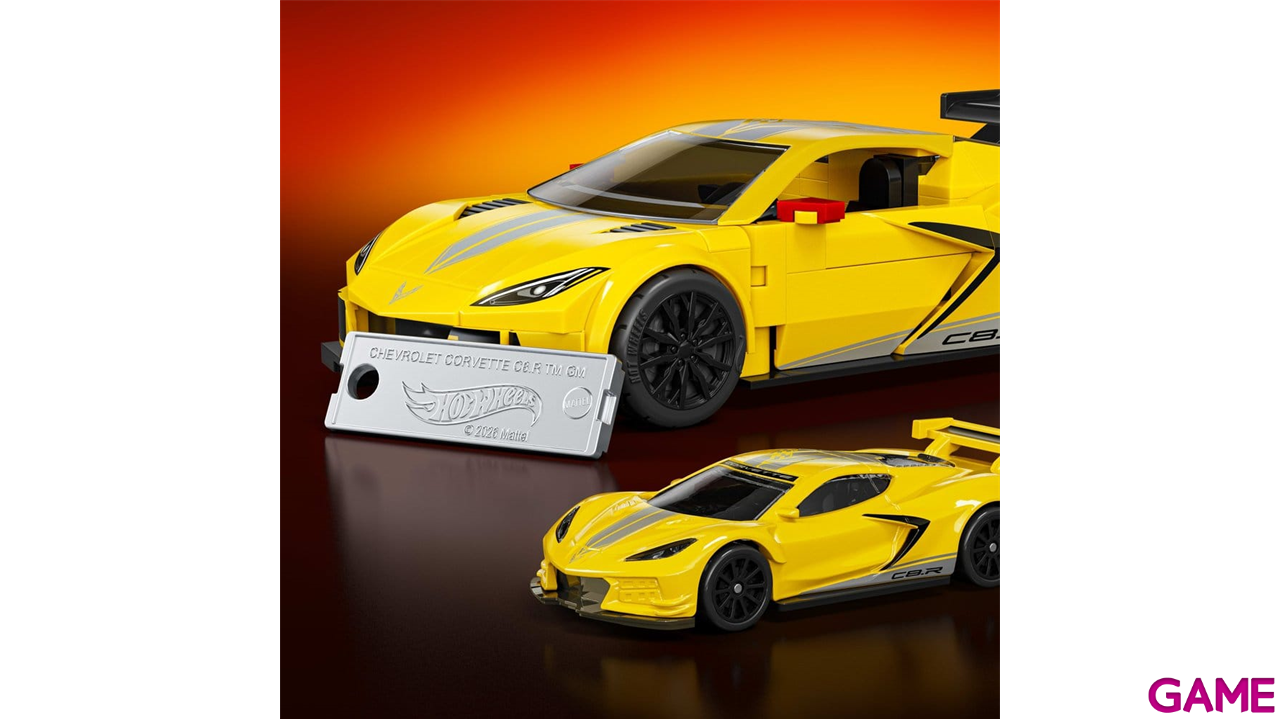Set de Construccion Hot Wheels Speed Mattel Brick Shop Building Set 1/32 20 Corvette C8.R-1