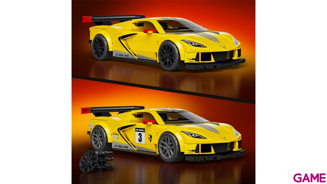 Set de Construccion Hot Wheels Speed Mattel Brick Shop Building Set 1/32 20 Corvette C8.R-2