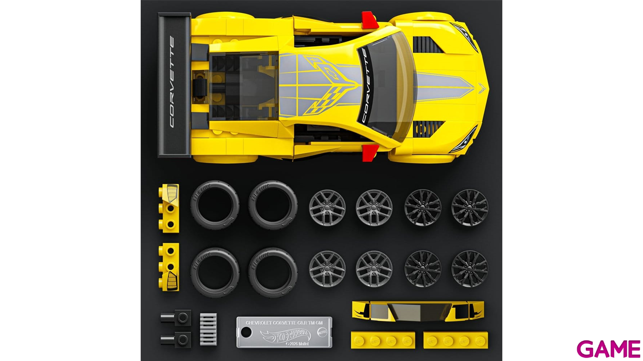 Set de Construccion Hot Wheels Speed Mattel Brick Shop Building Set 1/32 20 Corvette C8.R-3