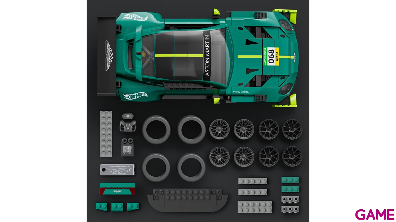 Set de Construccion Hot Wheels Elite Mattel Brick Shop Building Set 1/16 24 Aston Martin Vantage GT3-6