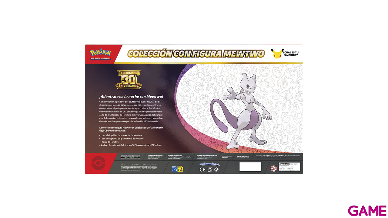 Pack de cartas Pokemon con figura Mew Two 30 Aniversario (Castellano)-2