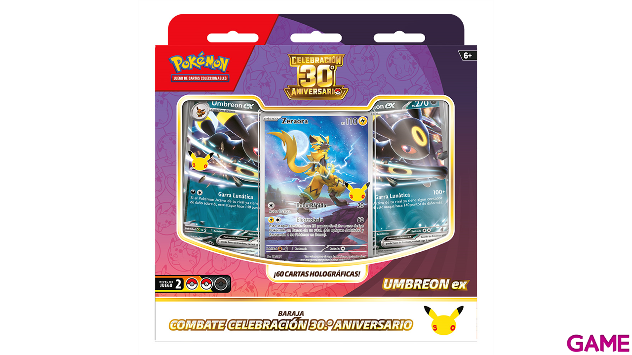 Caja de Combate Cartas Pokemon 30 Aniversario (Espeon EX - Umbreon EX) (Castellano) (surtido)-1
