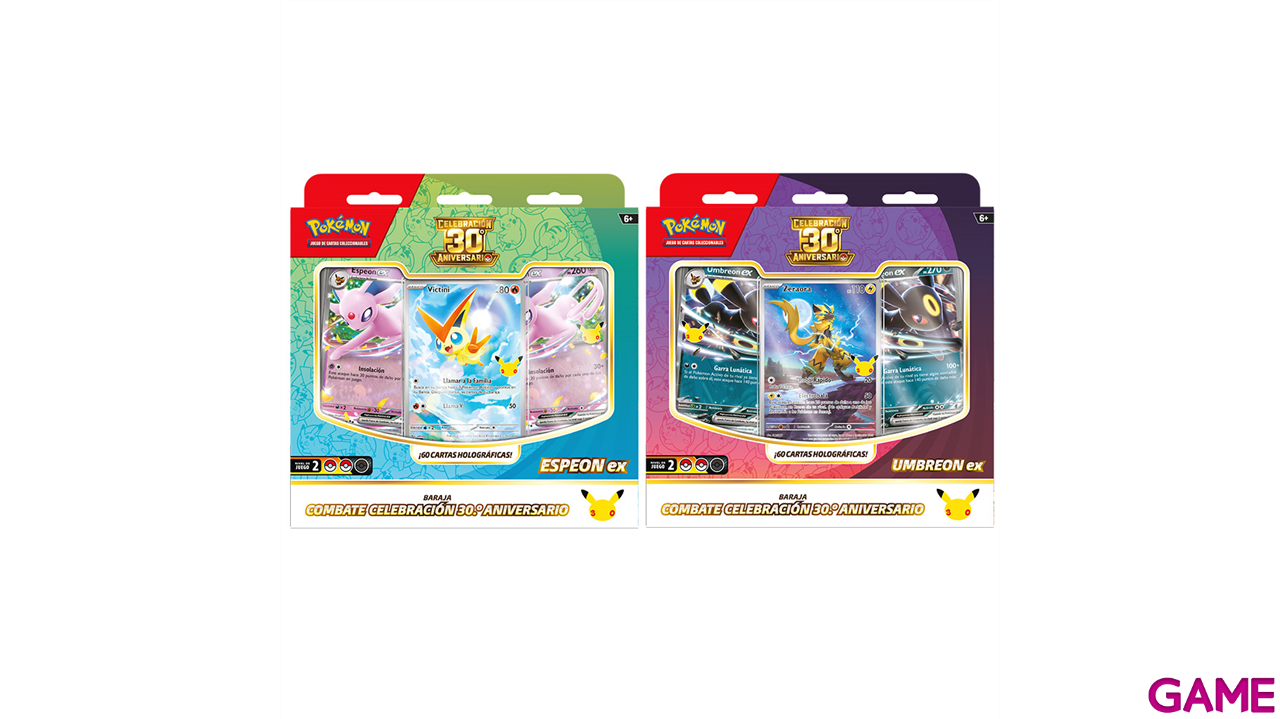 Caja de Combate Cartas Pokemon 30 Aniversario (Espeon EX - Umbreon EX) (Castellano) (surtido)-4