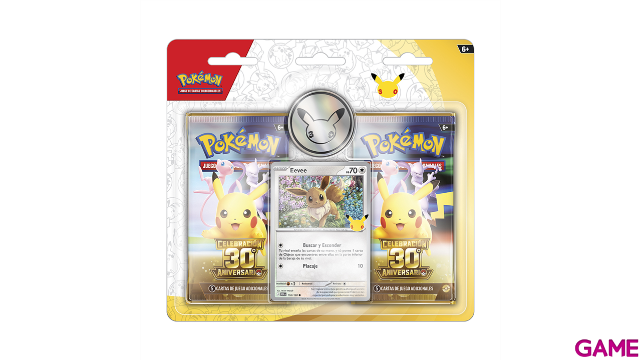Pack Blister de cartas Pokemon 30 Aniversario (Castellano)-0