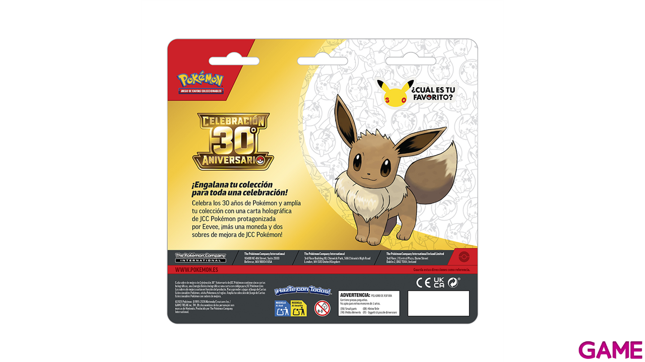 Pack Blister de cartas Pokemon 30 Aniversario (Castellano)-1