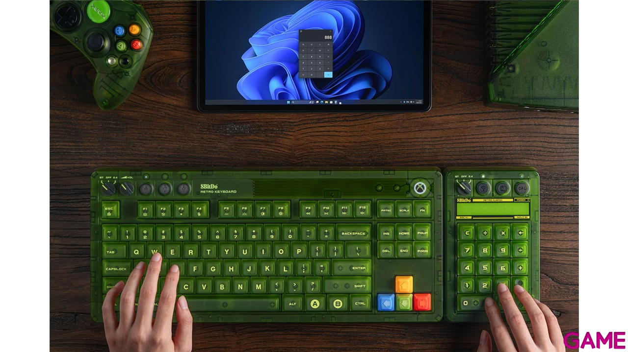 8bitdo Retro 18 mechanical - Xbox edition - Numpad Teclado-8