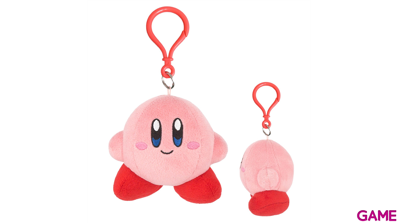 Colgante 3D de peluche Kirby para bolsos y mochilas-0