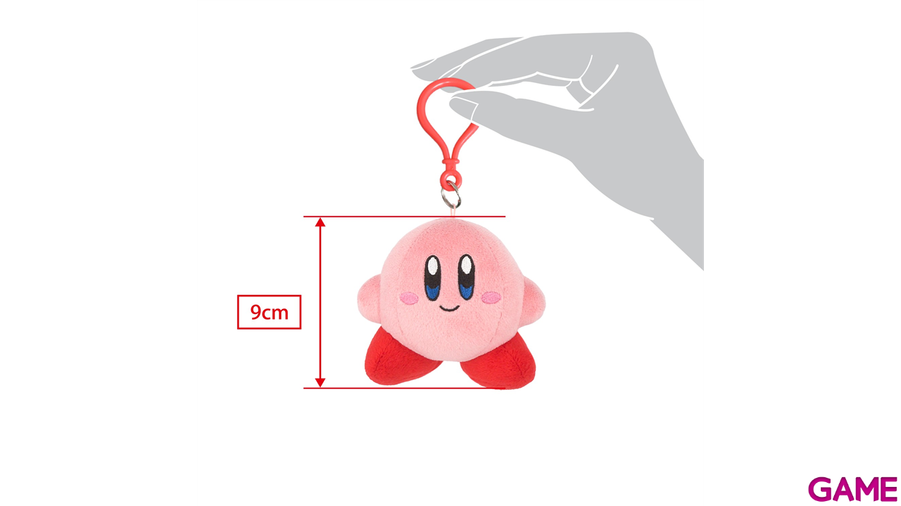 Colgante 3D de peluche Kirby para bolsos y mochilas-1