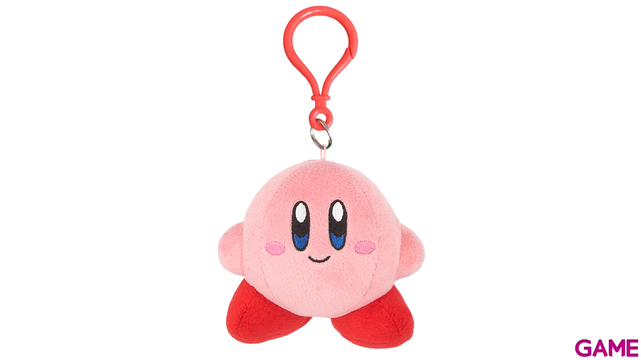 Colgante 3D de peluche Kirby para bolsos y mochilas-3