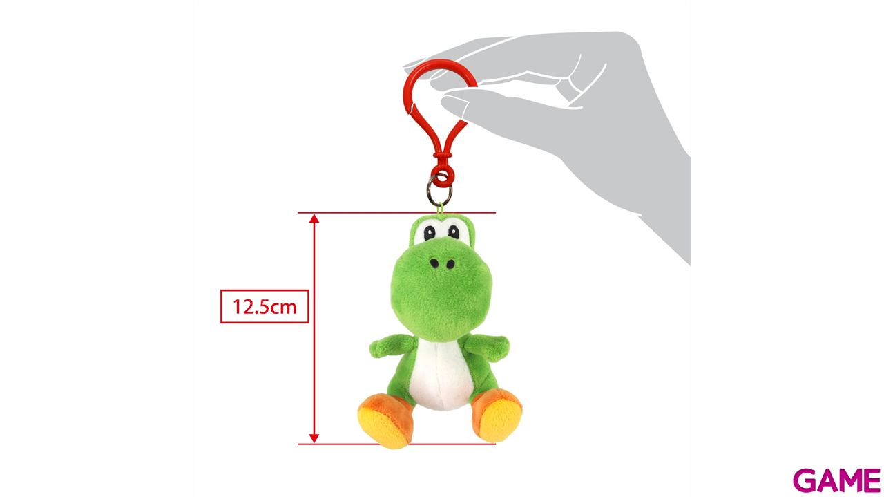 Colgante 3D de peluche Yoshi para bolsos y mochilas-4