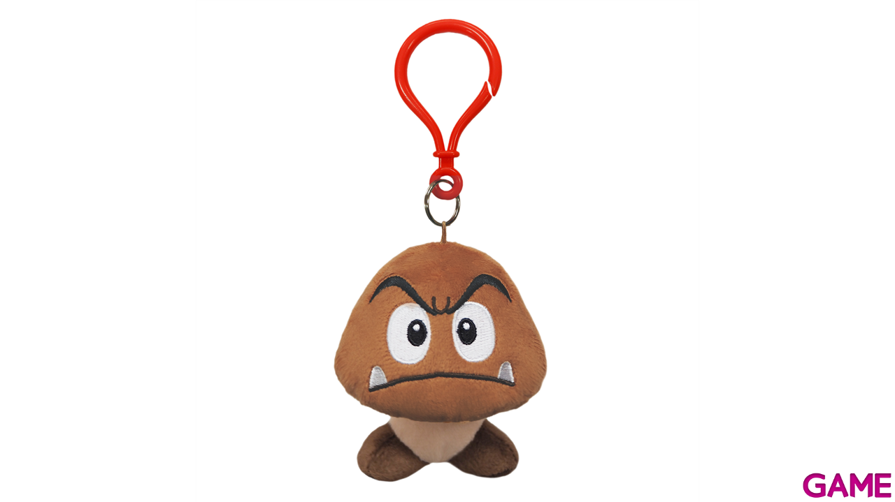 Colgante 3D de peluche Goomba para bolsos y mochilas-1