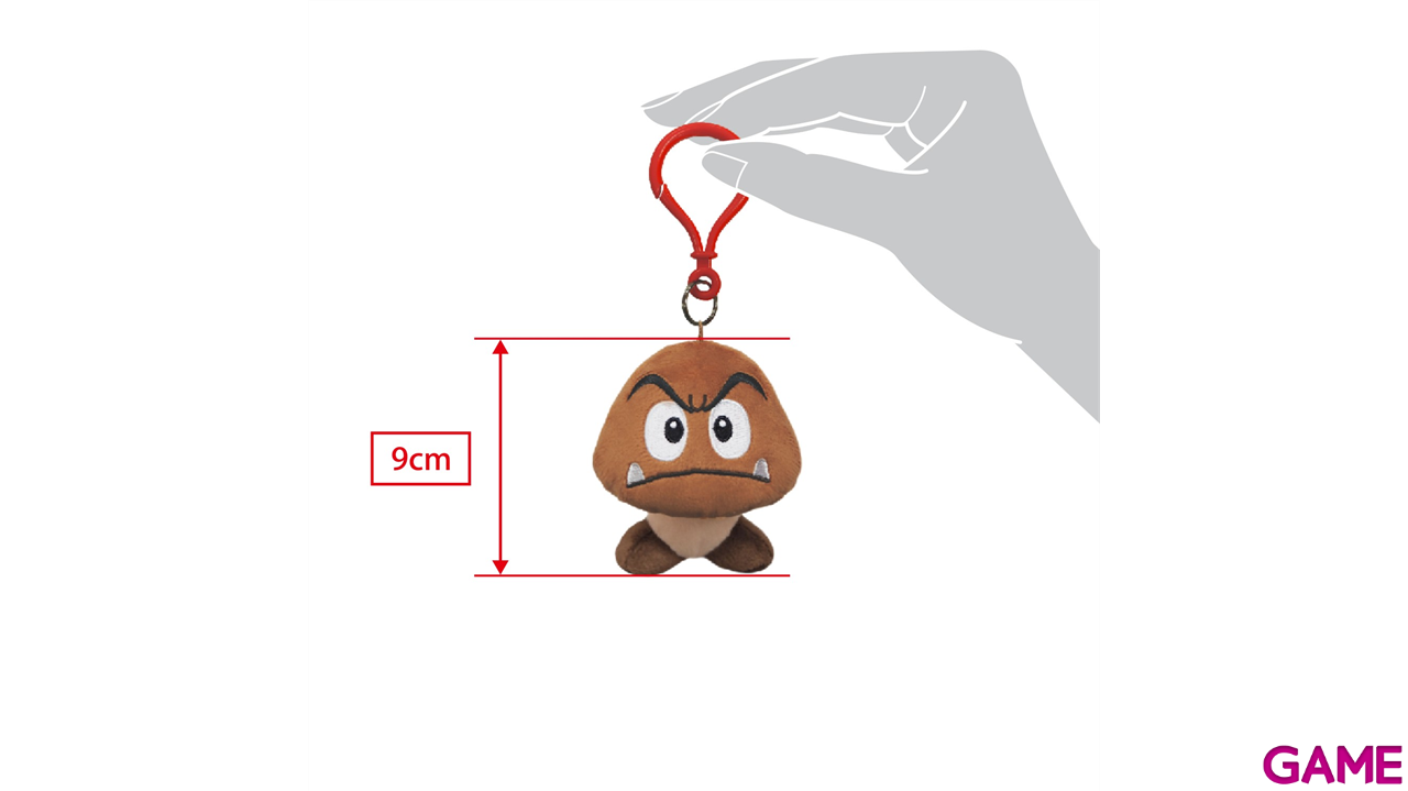 Colgante 3D de peluche Goomba para bolsos y mochilas-4