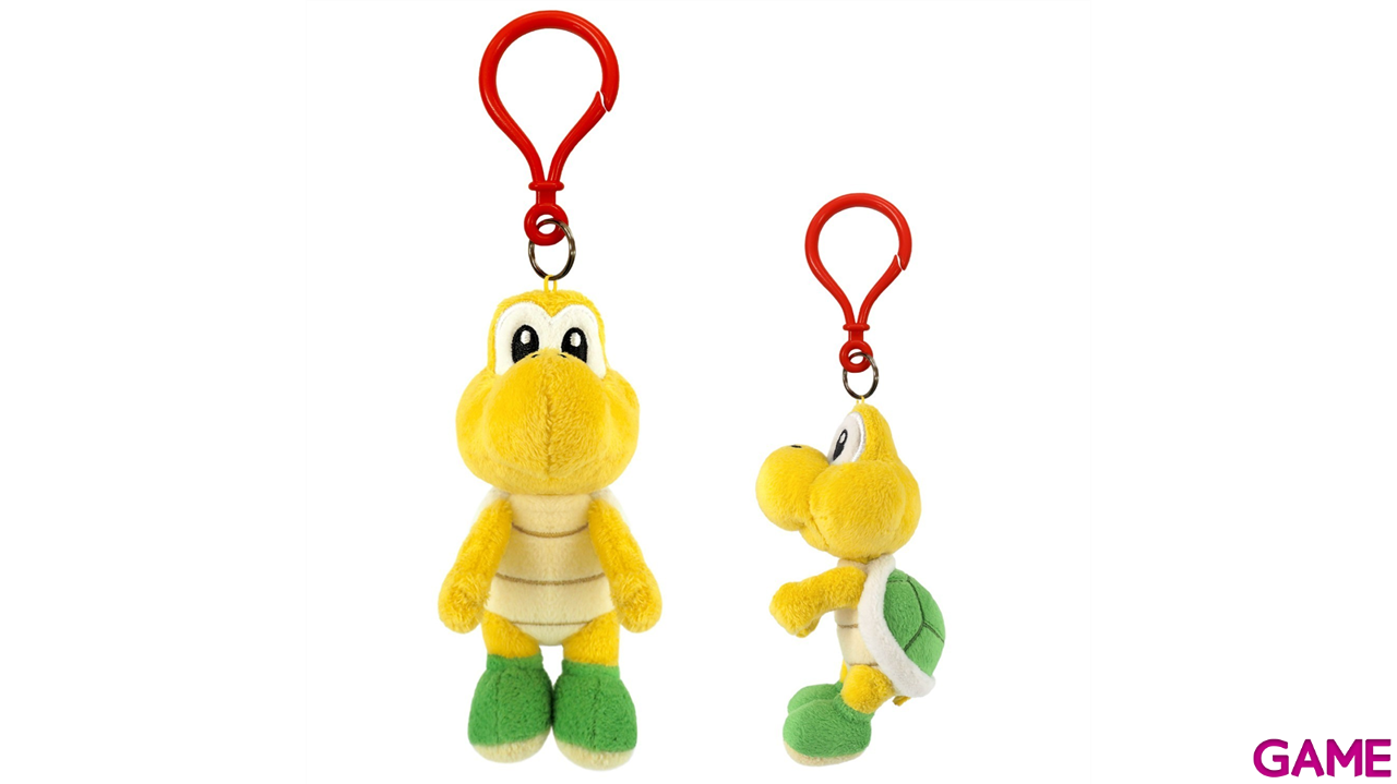 Colgante 3D de peluche Koopa Troopa para bolsos y mochilas-3