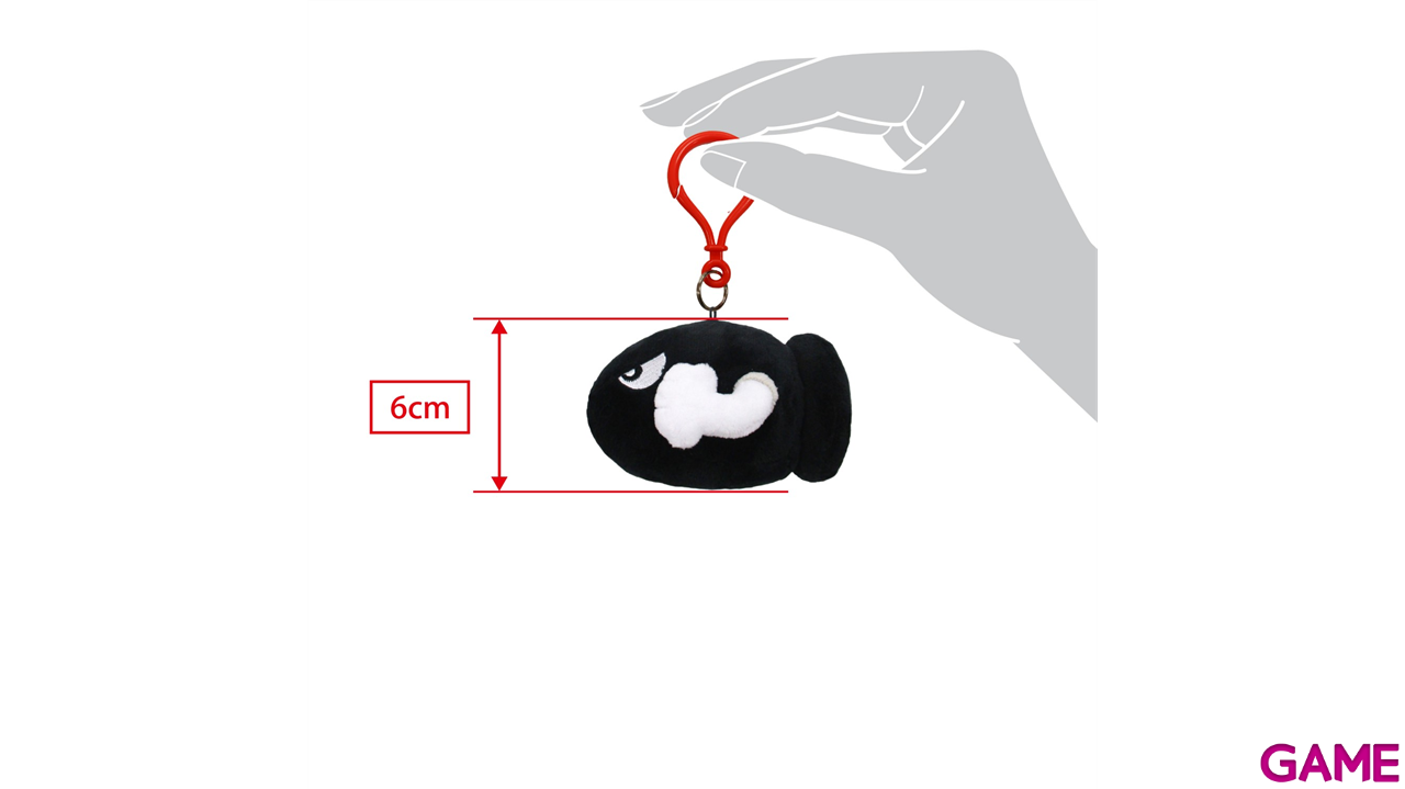 Colgante 3D de peluche Bullet Bill para bolsos y mochilas-4