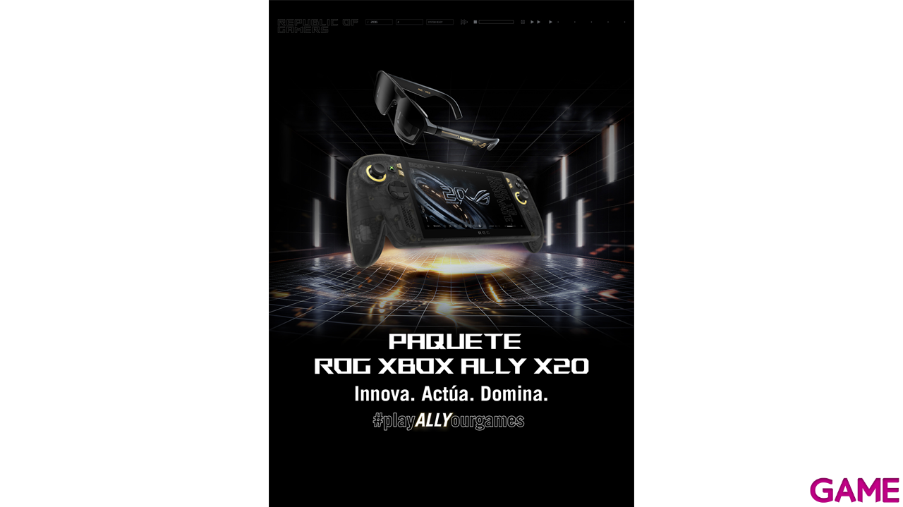 ASUS ROG Xbox Ally X20 Bundle 20th Aniv.Pack Acc. + Gafas ROG Xreal R1+ Consola 7,4