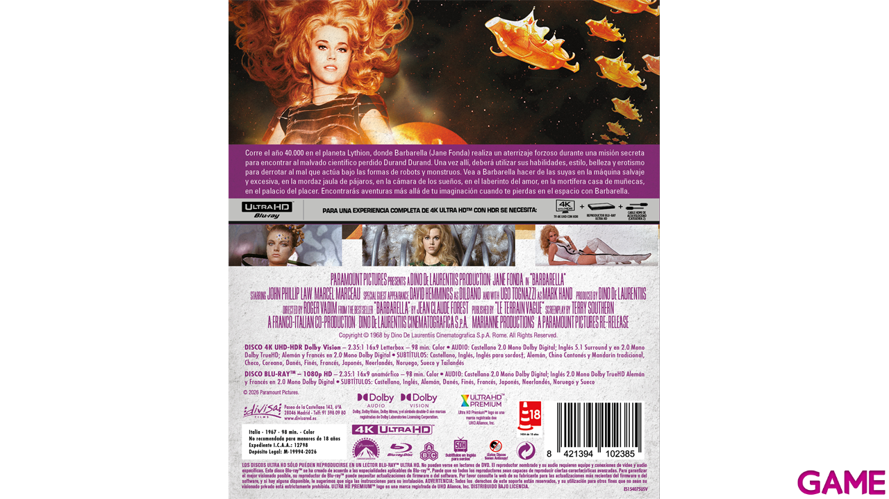 Barbarella 4K + BD-0