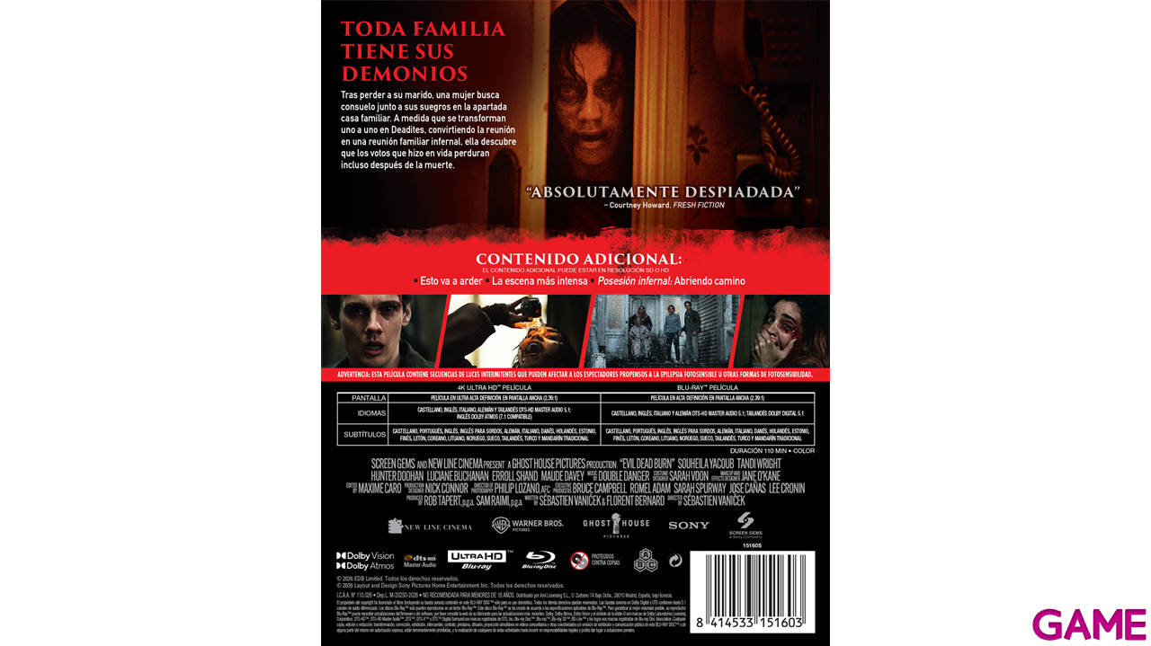 Posesión Infernal En Llamas 4K + BD Edición Steelbook-0