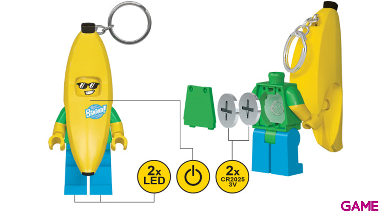 Llavero con linterna LEGO Plátano-1