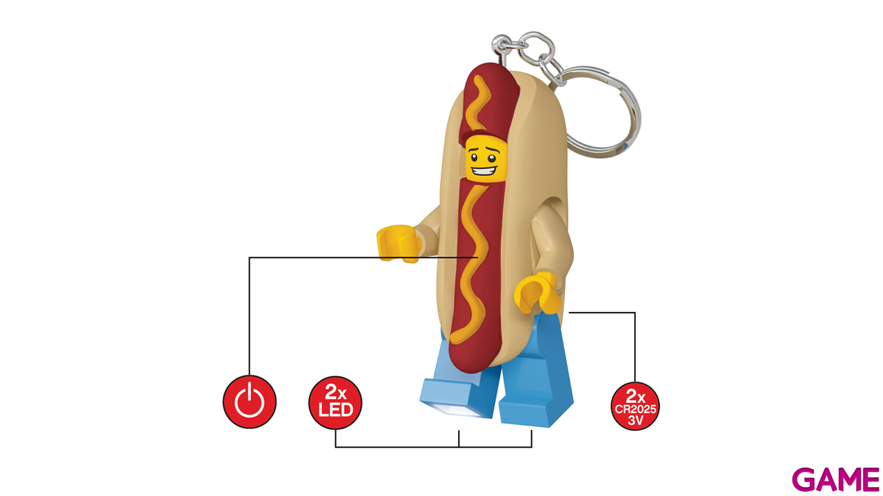 Llavero con linterna LEGO Hot Dog-1