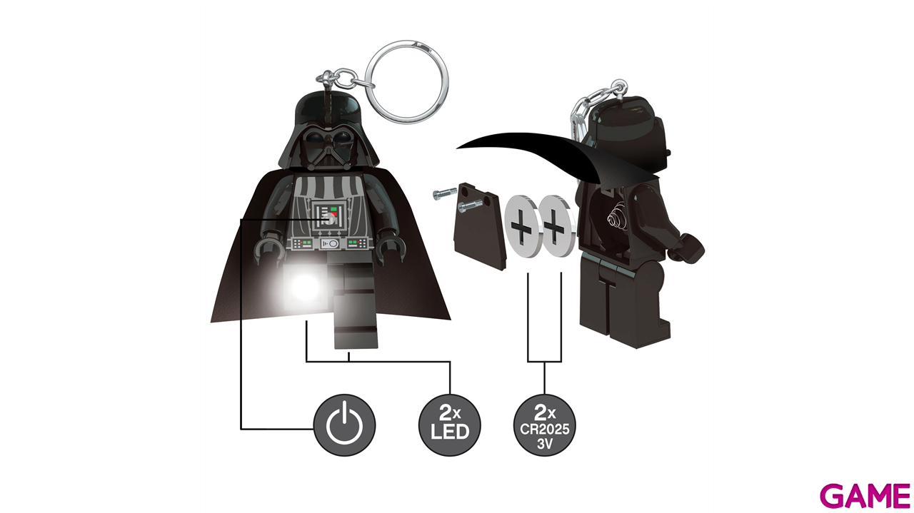 Llavero con linterna LEGO Star Wars Darth Vader-0