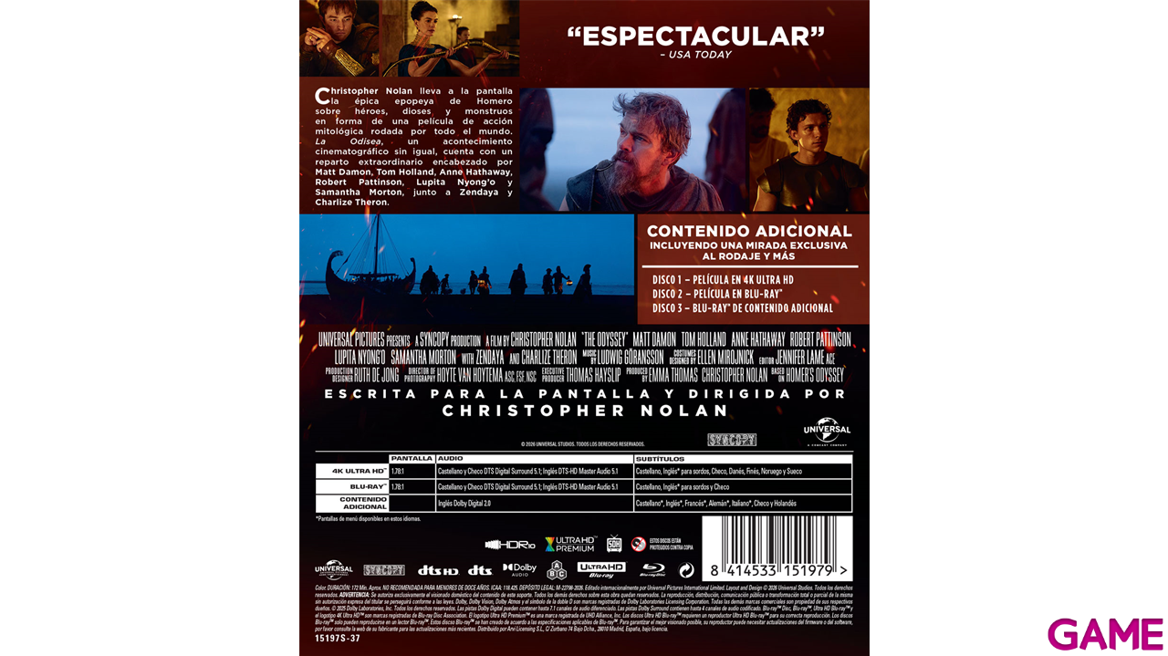 La Odisea 4K + BD-0