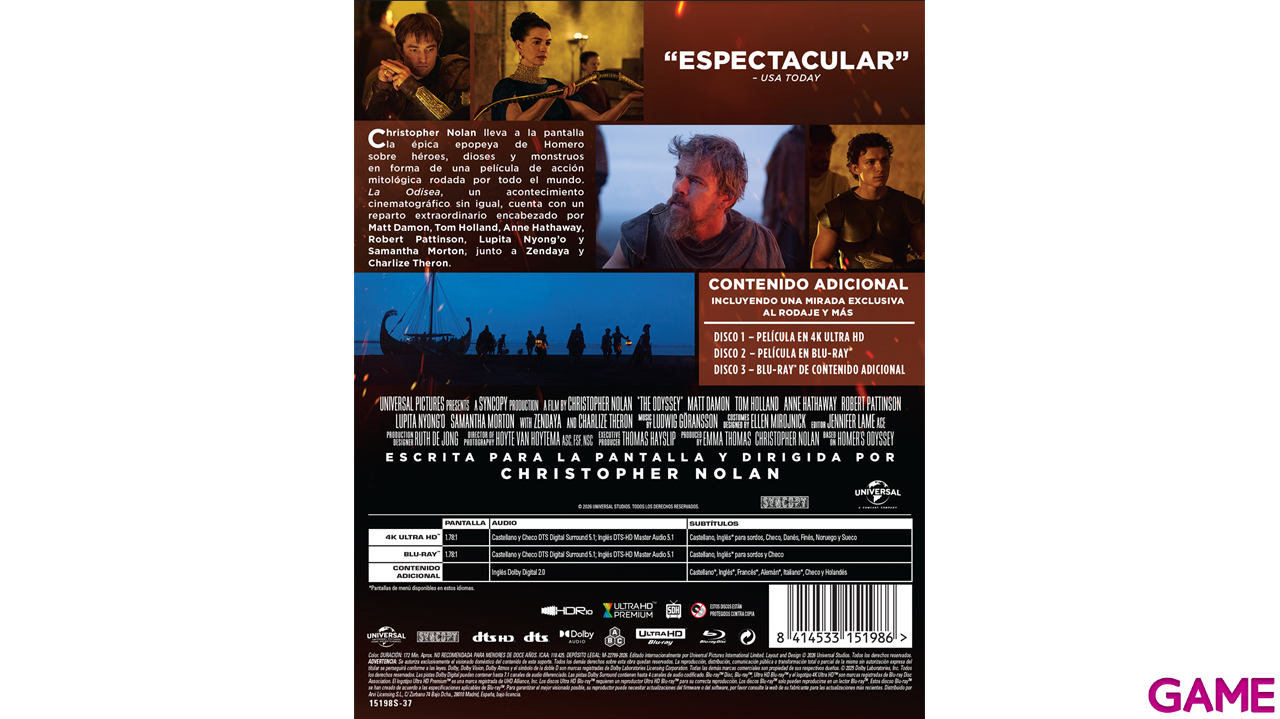 La Odisea 4K + BD Edición Steelbook Casco-0