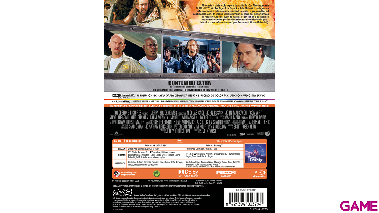 Con Air 4K + BD Edición Steelbook-0