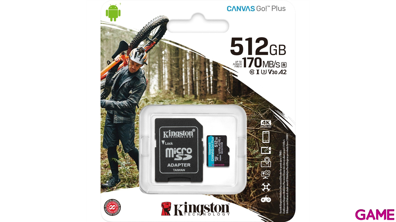 Kingston Technology Canvas Go! Plus 512GB MicroSD Clase 10 UHS-I - Tarjeta Memoria-1