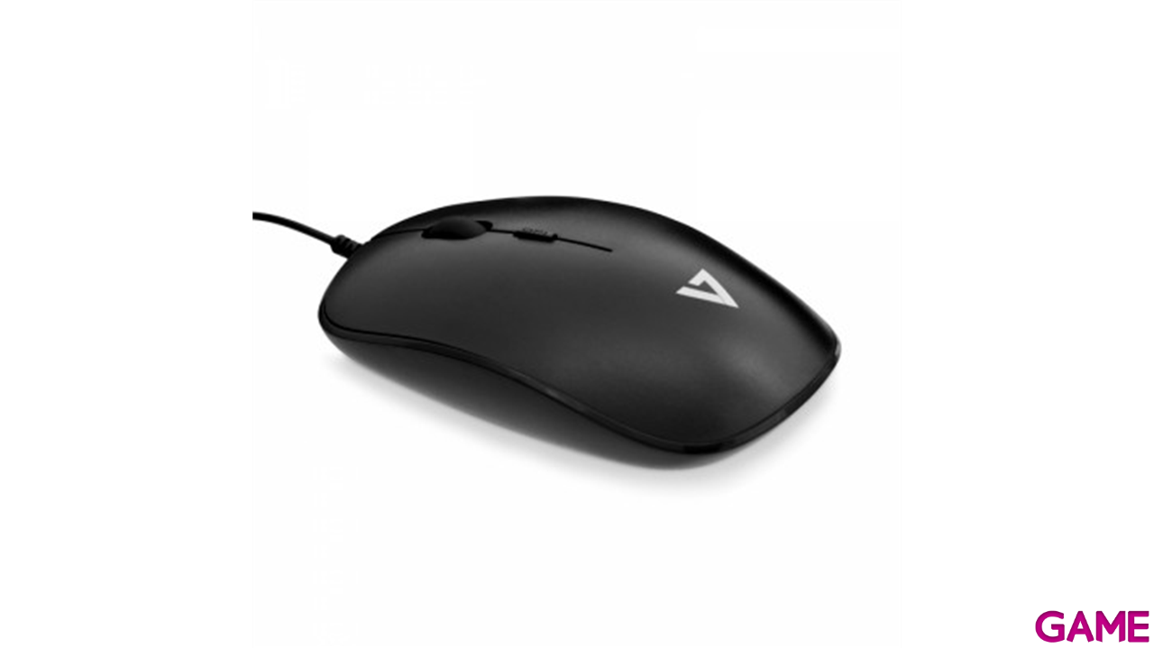 V7 Perfil bajo USB Óptico Ratón - Negro-0