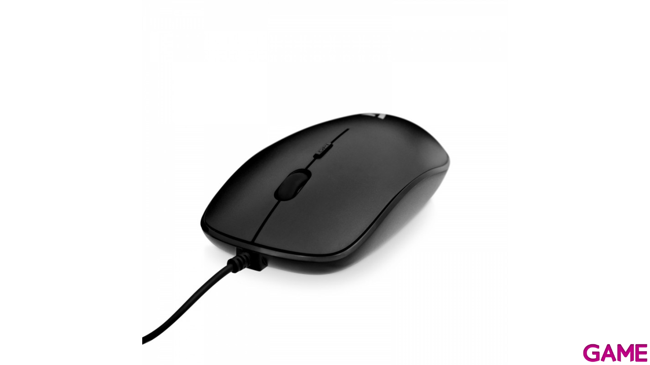 V7 Perfil bajo USB Óptico Ratón - Negro-1