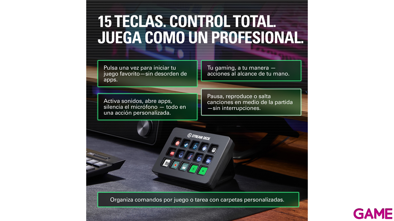 Elgato Stream Deck MK2 Negro 15 botones - Controlador Streaming-7