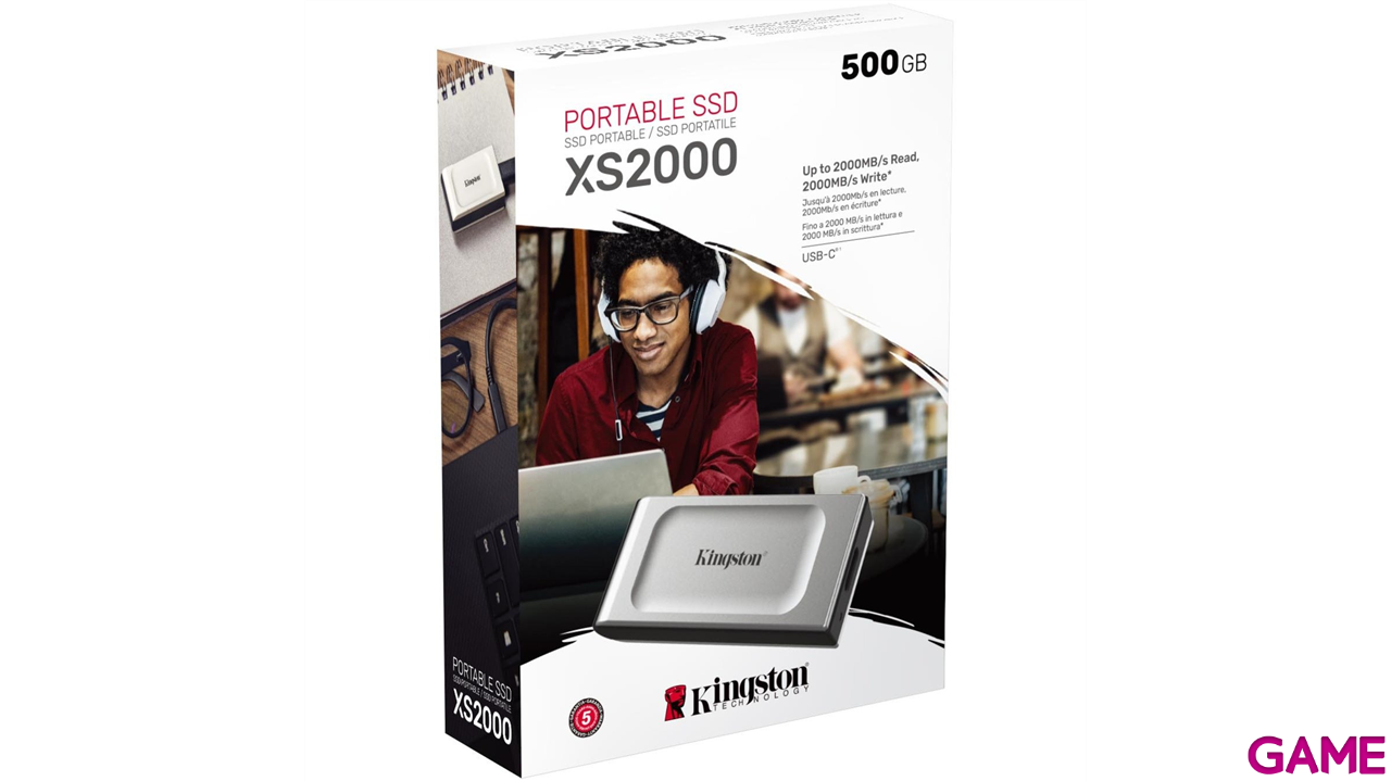 Kingston Technology XS2000 500 GB Negro Plata - Disco Duro Externo-1