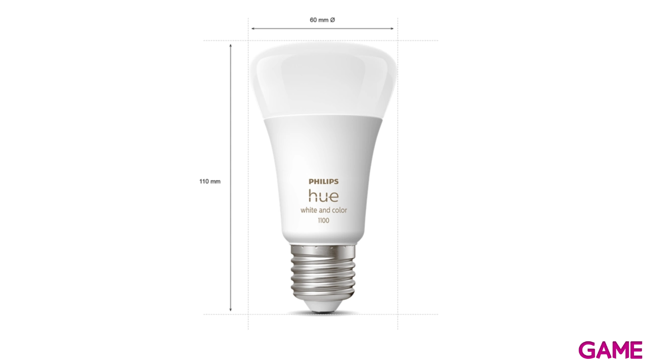 Philips Hue - Bombilla LED Inteligente A60 E27 RGB 9W-2