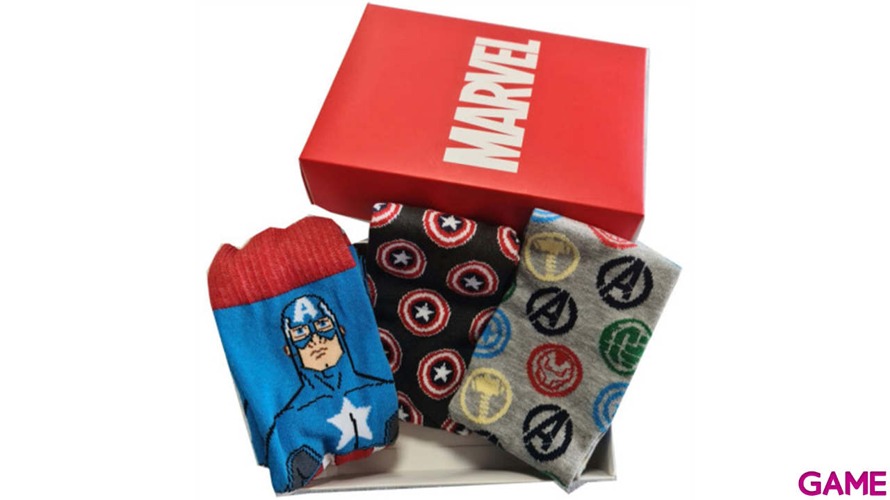 Pack 3 calcetines Vengadores Avengers Marvel adulto surtido-0