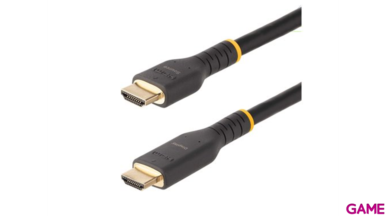 StarTech.com Cable de 10m HDMI Activo - HDMI 2.0 4K 60Hz UHD - Cable de Servicio Pesado - Resistente - con Fibra de Aramida - C-1