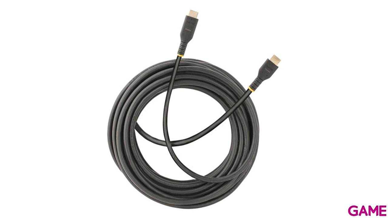 StarTech.com Cable de 10m HDMI Activo - HDMI 2.0 4K 60Hz UHD - Cable de Servicio Pesado - Resistente - con Fibra de Aramida - C-3