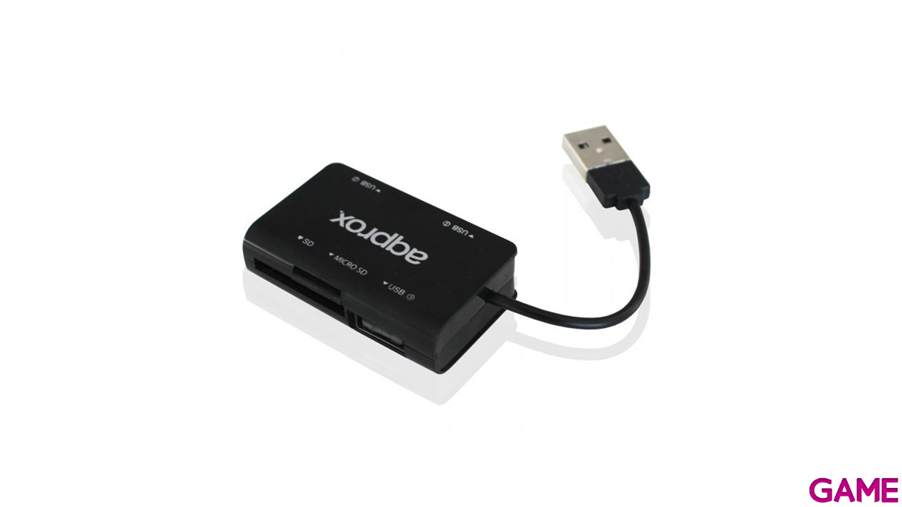 Approx 3 ports USB HUB 2.0 + MicroSD/SD Card Reader - Hub - 3 x USB 2.0 - desktop ratón-0