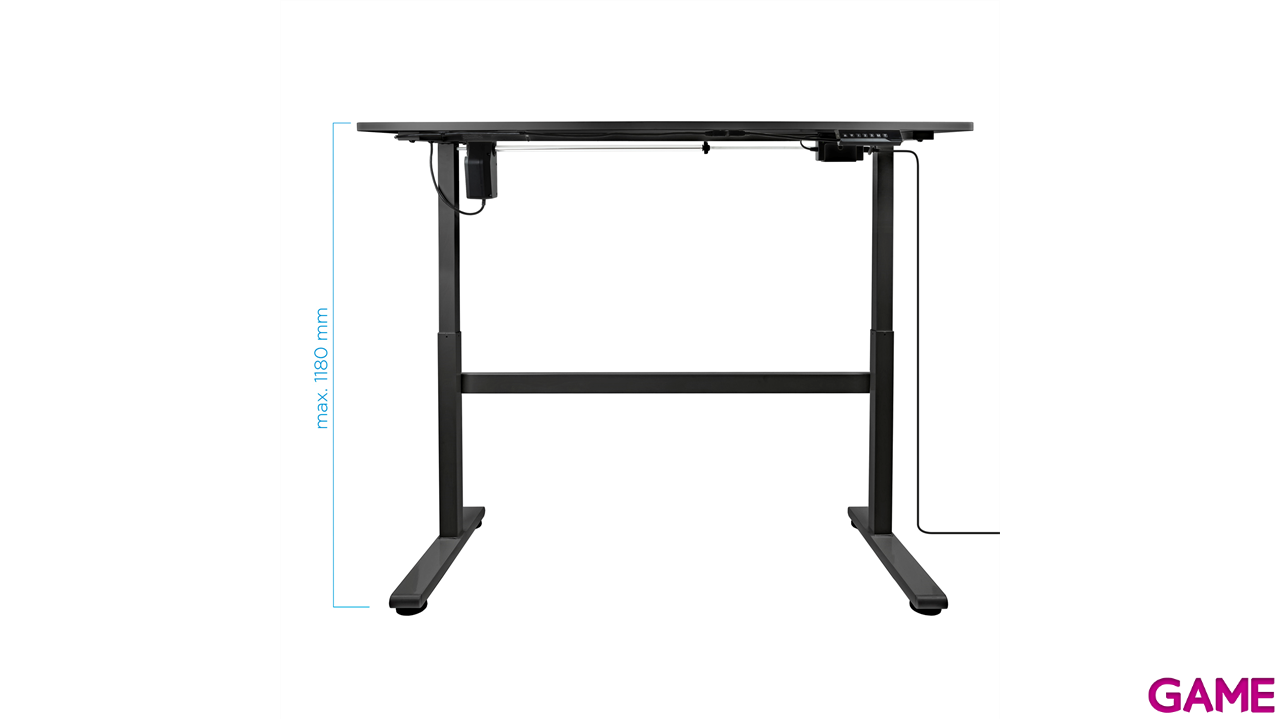 TooQ Atlas Eléctrica Ajustable con Tablero Negro - Mesa-1