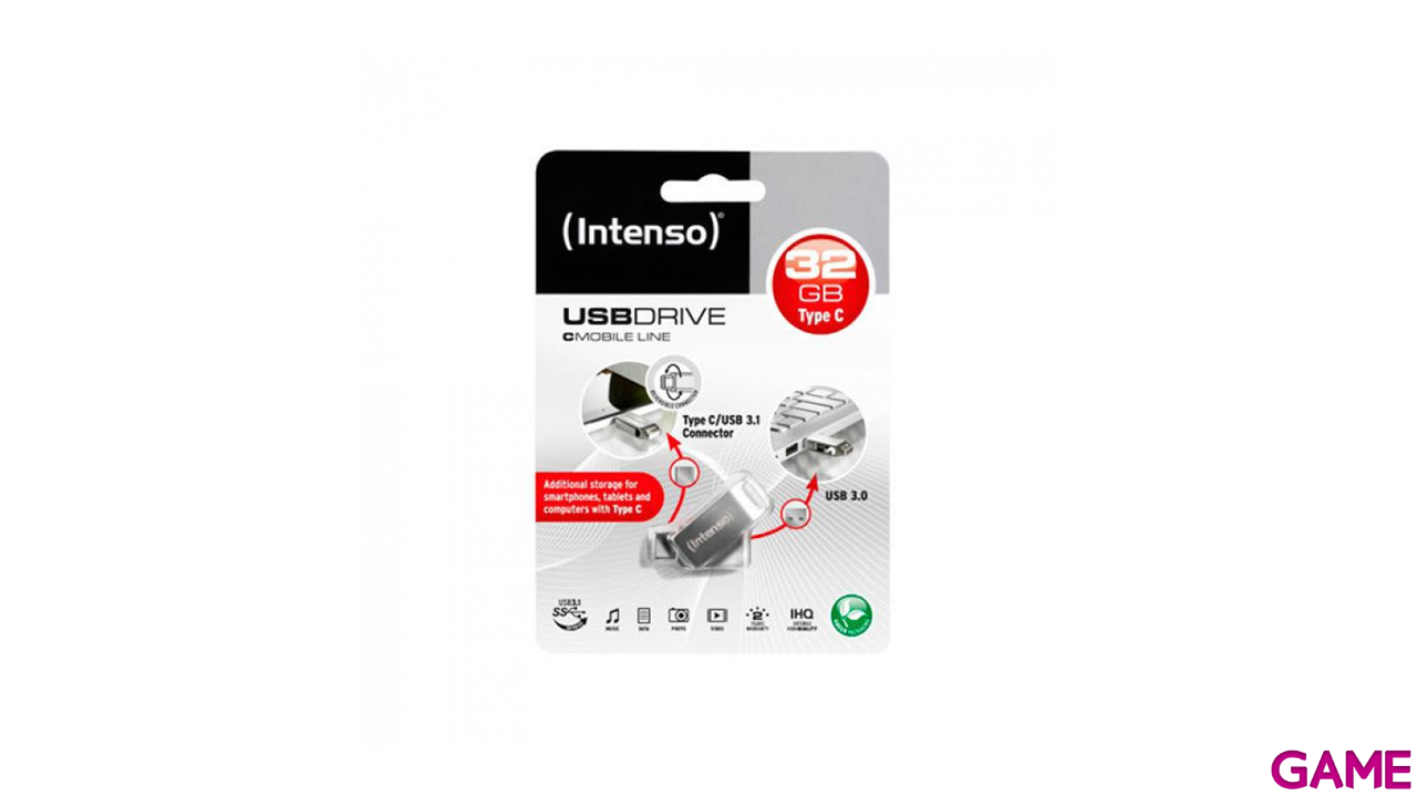 Intenso cMobile Line unidad flash USB 32GB USB Type-A / USB Type-C 3.2 Gen 1 (3.1 Gen 1) Plata-0