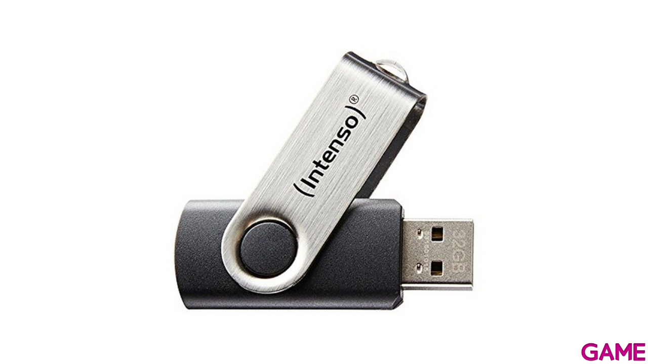Intenso Basic Line unidad flash USB 64GB USB tipo A 2.0 Negro, Plata-1