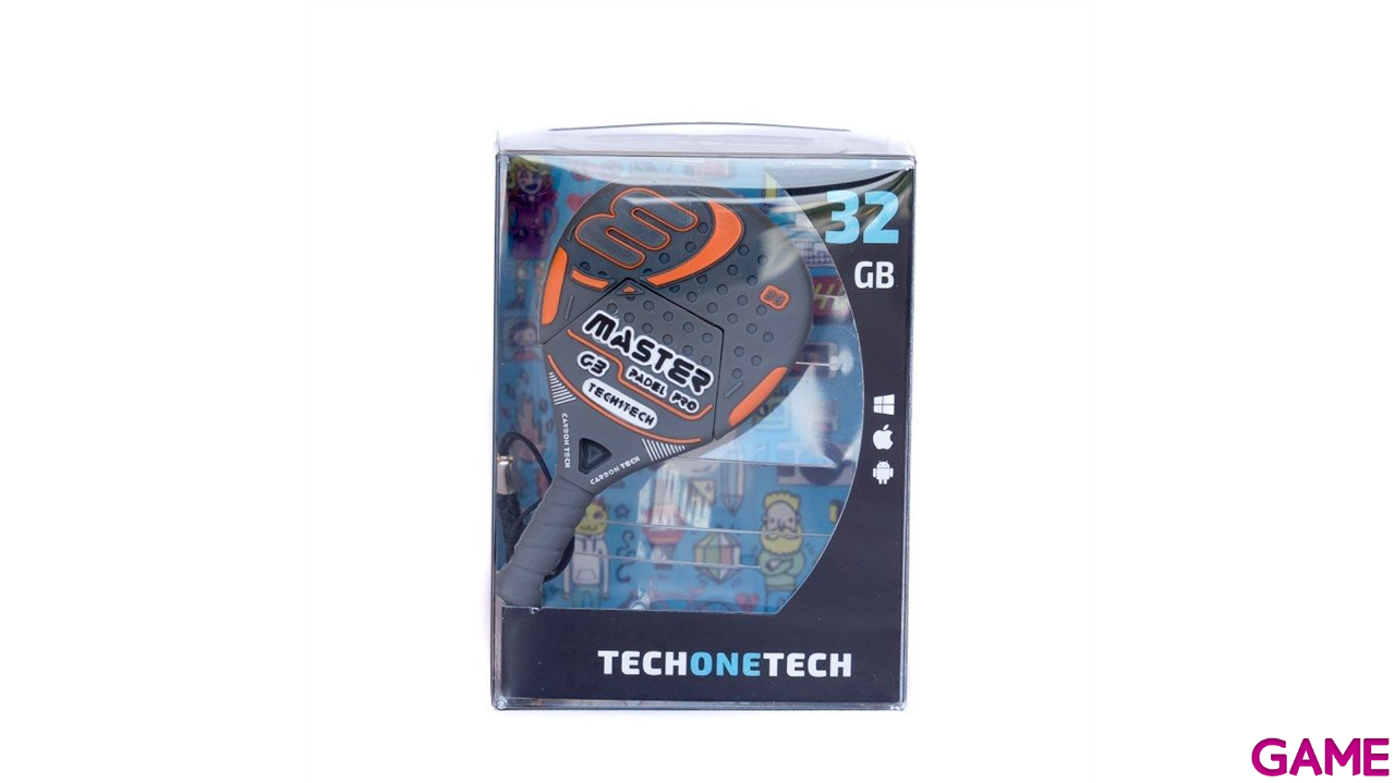 Tech1Tech Raqueta Padel 32GB USB A 2.0 Naranja - Pendrive-0
