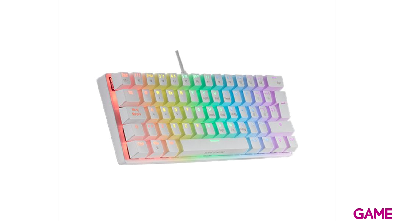 Mars Gaming MK60 Switch Blue USB Blanco - Teclado Gaming-1
