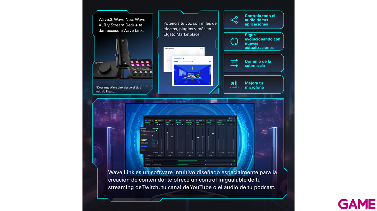 Elgato Stream Deck + BEARBEITUNG Negro 8 botones - Controlador Streaming-3