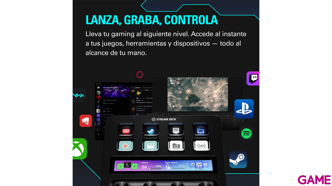 Elgato Stream Deck + BEARBEITUNG Negro 8 botones - Controlador Streaming-4