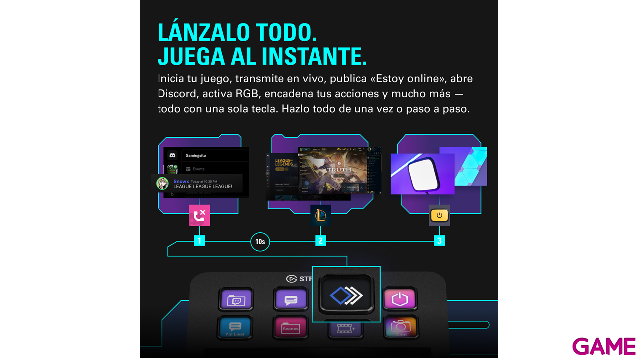 Elgato Stream Deck + BEARBEITUNG Negro 8 botones - Controlador Streaming-6