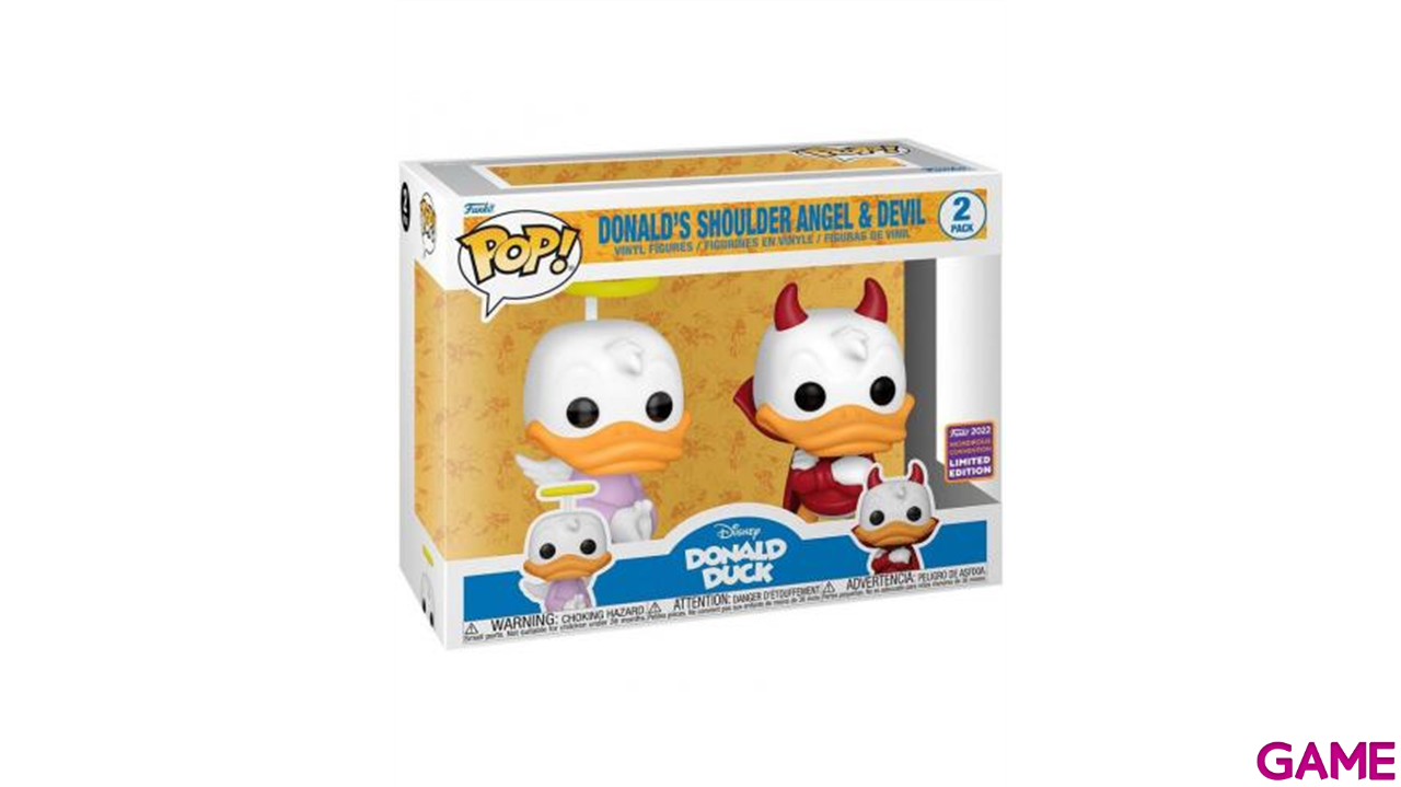 Blister 2 Figuras POP Disney Donald Duck - Donald Angel & Devil Exclusive-2