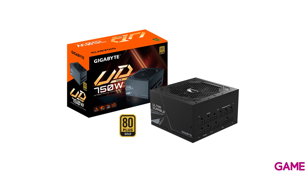 Gigabyte GP-UD750GM 750 W 20+4 pin ATX Negro - Fuente Alimentacion-0