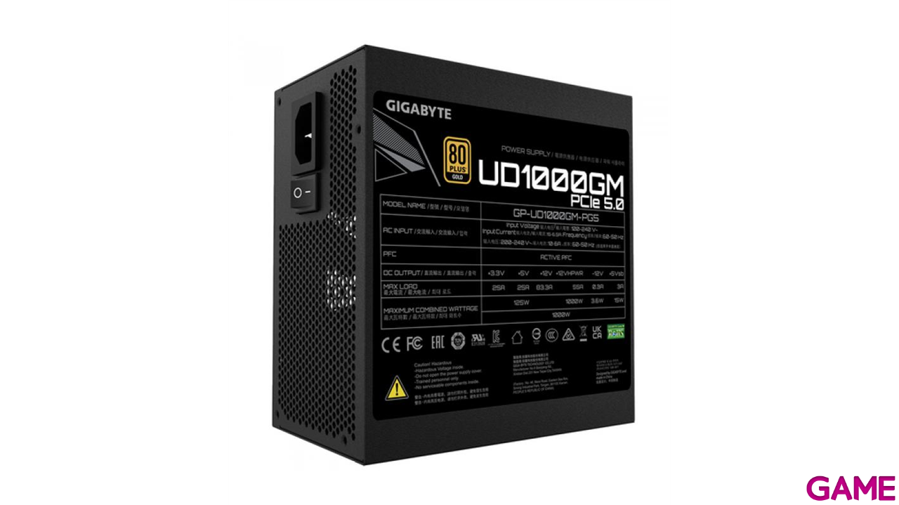 Gigabyte UD1000GM PG5 1000W 20+4 pin ATX Negro - Fuente Alimentacion-4